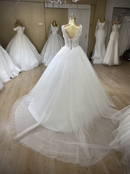 Amy - wholesale wedding dress - back