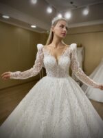 Floransa - Wholesale Tulle Wedding Dress with Shoulder detail