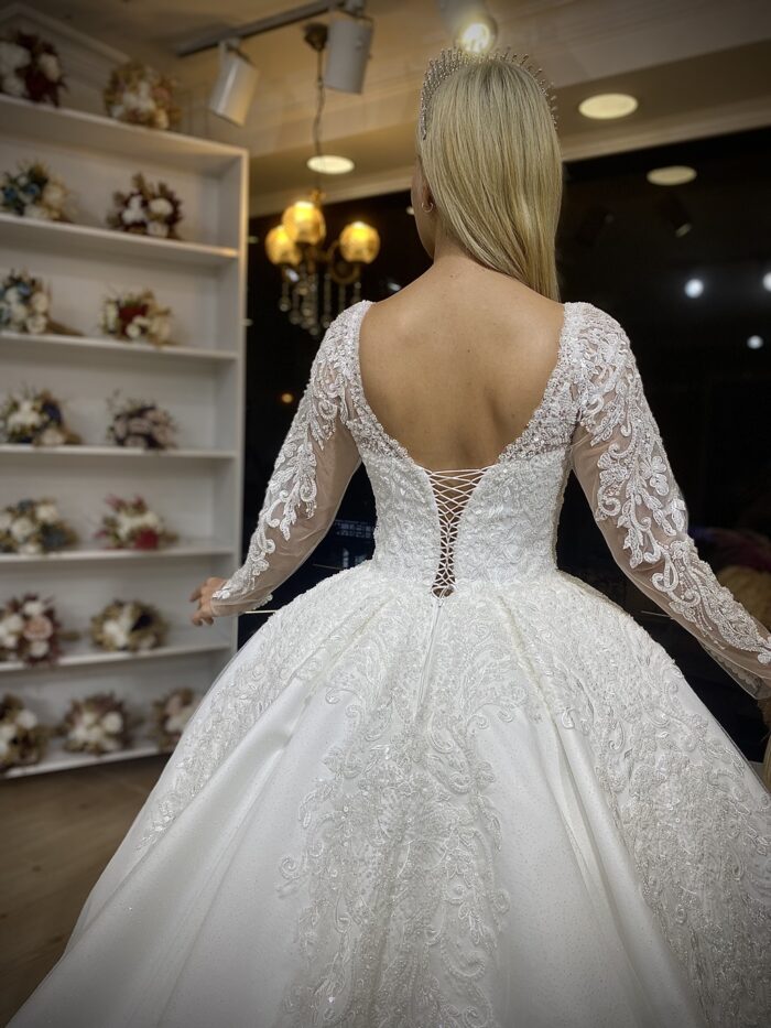 Pisa - Wholesale Princess Wedding Dress - back