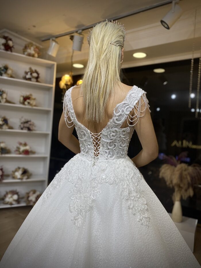 Torino - Wholesale A-form Wedding Dress - back