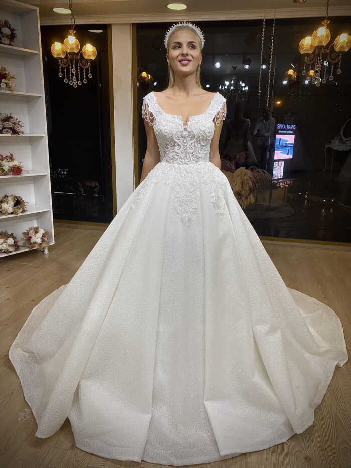 Torino - Wholesale A-form Wedding Dress - front full