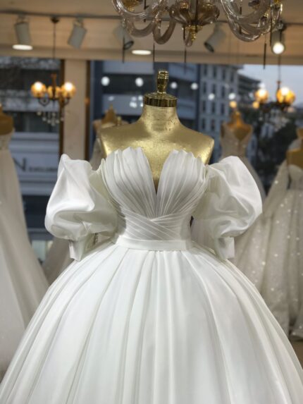 Peace Wedding Dress - Full satin - front