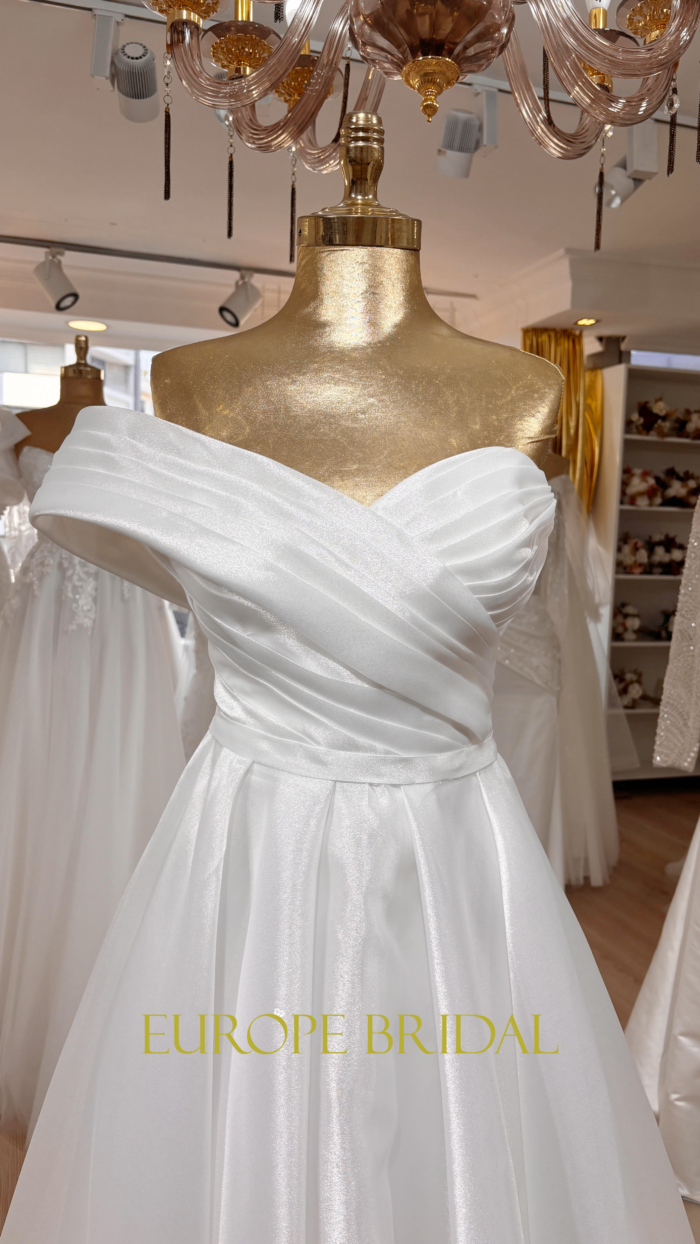 Eylul - Wholesale satin wedding dress - front