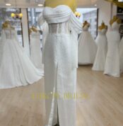 25103 - mermaid wedding dress wholesale - front