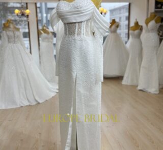 25103 - mermaid wedding dress wholesale - front