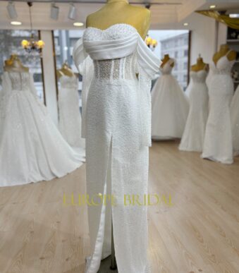 25103 - mermaid wedding dress wholesale - front