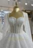 25104 - wholesale a-form tulle wedding dress - front detail