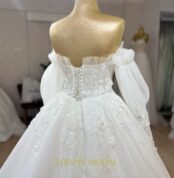 25107 - wholesale tulle princess wedding dress - back