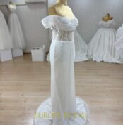 25108 - Mermaid wholesale wedding dress - front detail