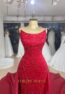25115 - Red Evening Dress - Mermaid and detachable skirt - front